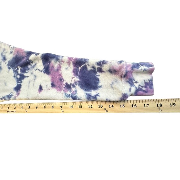 Mother Denim Size XS Square Wash Tie Dye Sweatshirt Blueberry Rainbow Patch #N12 - Picture 7 of 14